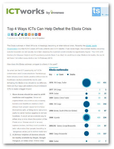 Top 4 Ways ICTs Can Help Defeat the Ebola Crisis | ICT Works