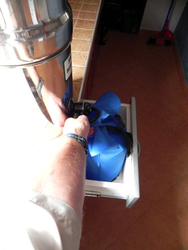 Ortlieb 10L Water Bag in a Kitchen Drawer